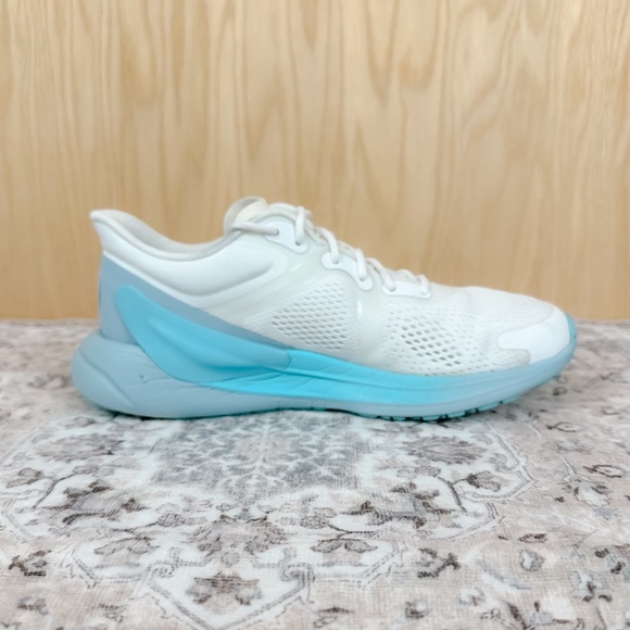 Lululemon BlissFeel Running Shoes White Cyan Blue Cirrus Blue - Picture 8 of 11